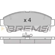 Тормозные колодки, дисковые, комплект BREMSI 2367 8 SPA903 4301007 BP2903