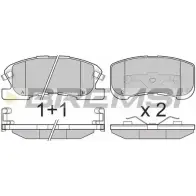 Тормозные колодки, дисковые, комплект BREMSI 4301120 234 97 BP3018 23498