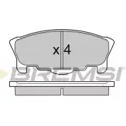 Тормозные колодки, дисковые, комплект BREMSI SPB065 237 83 BP3065 4301167
