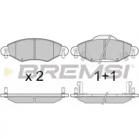 Тормозные колодки, дисковые, комплект BREMSI 4301184 2 3340 23341 BP3082