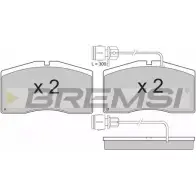 Тормозные колодки, дисковые, комплект BREMSI 4301254 SPB152 BP3152 2140 2