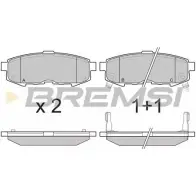 Тормозные колодки, дисковые, комплект BREMSI 4301335 BP3233 2421 5 24216