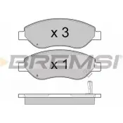 Тормозные колодки, дисковые, комплект BREMSI 24551 BP3407 24 550 4301508