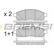 Тормозные колодки, дисковые, комплект BREMSI 2 5087 BP3501 4301602 25088