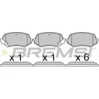 Тормозные колодки, дисковые, комплект BREMSI 29250 BP3669 2924 9 4301764