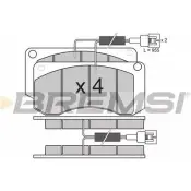 Тормозные колодки, дисковые, комплект BREMSI BP7283 4301803 29098 2 9097
