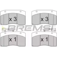 Тормозные колодки, дисковые, комплект BREMSI 290 75 29186 4301822 BP7312