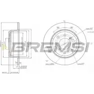 Тормозной диск BREMSI RY FI5T DBA002S UPQ6P 4301871