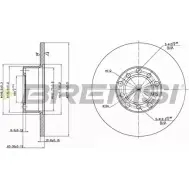 Тормозной диск BREMSI 4301920 DBA071S DYF ZNXW U05BX6B