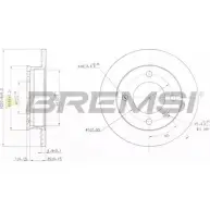 Тормозной диск BREMSI 4301925 DBA079S IAUE9M 2JH L2