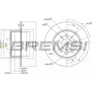 Тормозной диск BREMSI NXHRYG6 4301926 DBA080S L8X9 YMU