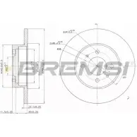 Тормозной диск BREMSI DBA109S CTD WS 4301949 WACHY