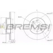 Тормозной диск BREMSI HE28 U 7OBSVD DBA123S 4301962