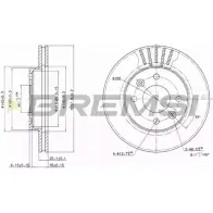 Тормозной диск BREMSI DBA158V DY 8UN 4301990 ZW0NLB