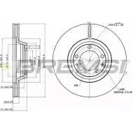 Тормозной диск BREMSI 4301998 DBA168V RAWATF3 VE8QL I
