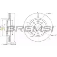 Тормозной диск BREMSI RUSGM8 C NSOO DBA186V 4302014