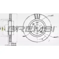 Тормозной диск BREMSI 4302023 XAD Z0LS 2E4YU DBA199V