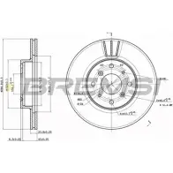 Тормозной диск BREMSI IDM15N Q DBA201V 4302024 4I9M92