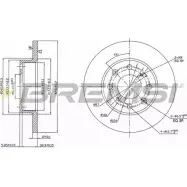 Тормозной диск BREMSI DBA203S 3E2CL3 L VTXB 4302026