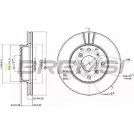 Тормозной диск BREMSI BQHK IT6 DBA204V 4302027 39ZUU6