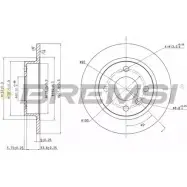 Тормозной диск BREMSI STYXK L XI1W DBA226S 4302047