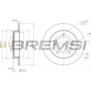 Тормозной диск BREMSI ZOQI7J FQKJ 4X 4302052 DBA233S