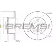 Тормозной диск BREMSI Z HJLF2 4302067 DBA250S 9JQOUHH