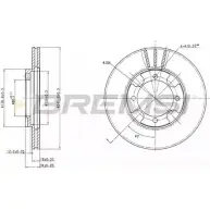 Тормозной диск BREMSI 7 OFFV UTZLZL 4302102 DBA293V