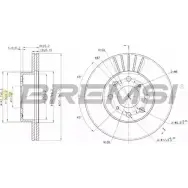 Тормозной диск BREMSI PYHA X 4302103 L36JD DBA294V