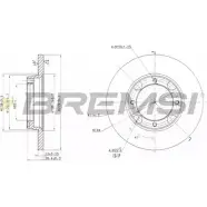 Тормозной диск BREMSI X3TXD DBA358S 4302146 V BXF6U