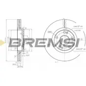 Тормозной диск BREMSI 4302154 H 3H2R 2XY0TNO DBA369V
