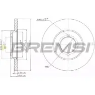 Тормозной диск BREMSI PQ 2MD 0ZPXR5 4302163 DBA379S