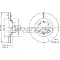 Тормозной диск BREMSI D02R ERY 22PU56G 4302167 DBA385V