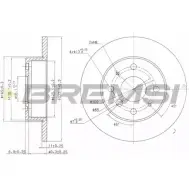 Тормозной диск BREMSI 3UK WFK 4302168 9X7JFL1 DBA386S