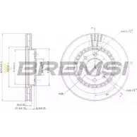 Тормозной диск BREMSI N6MW54 DBA398V C YB7M 4302178