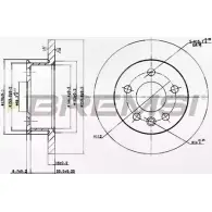Тормозной диск BREMSI 4302203 J3 L4M C0KTNQ DBA426S