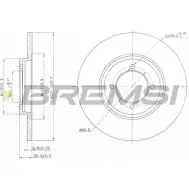 Тормозной диск BREMSI 4302205 5U5K9 DBA428S 1S16 BK1