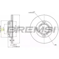 Тормозной диск BREMSI 6NE5Q4S 4302206 DBA429S X OHG1
