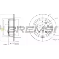 Тормозной диск BREMSI D E2LQ 4302214 0F7NMA1 DBA441S