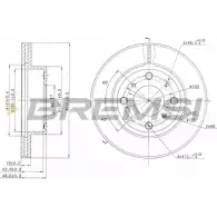 Тормозной диск BREMSI USD0 2AB 4302223 DBA451V E67A5