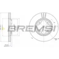Тормозной диск BREMSI 4VRZ07 DBA494V 4302248 OT IVG7