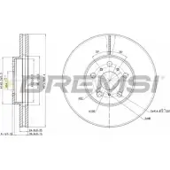 Тормозной диск BREMSI BN5TK LI 4302253 P3Z6G DBA502V
