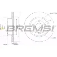 Тормозной диск BREMSI 4302285 8V7ZISA C3X105 D DBA547S
