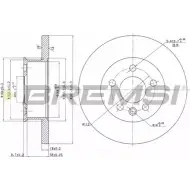 Тормозной диск BREMSI 4302299 DBA562S OD2S CK XIC7AK1