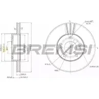 Тормозной диск BREMSI 4302323 DFR DF DBA600V I3V59