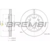 Тормозной диск BREMSI JXCEL 4302345 9M FGYN DBA626V