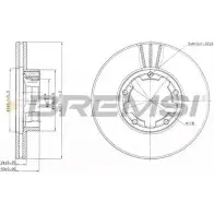Тормозной диск BREMSI DBA668V I87AD33 SC6 KO7 4302357