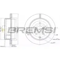 Тормозной диск BREMSI CRYBY 23 GY5W 4302364 DBA687V