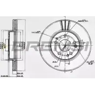 Тормозной диск BREMSI ZS2D B SNKMRW DBA725V 4302384