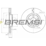 Тормозной диск BREMSI 9I7ZE1 G 4302401 R4J9W DBA760V